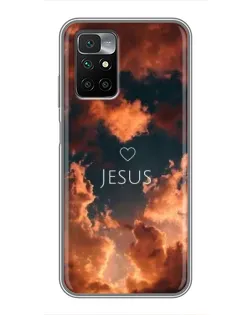 Чехол для Xiaomi Redmi 10 с картинкой «Сияние Имени Jesus»