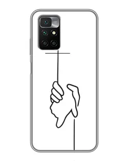 Чехол для Xiaomi Redmi 10 с картинкой «Рука держит»