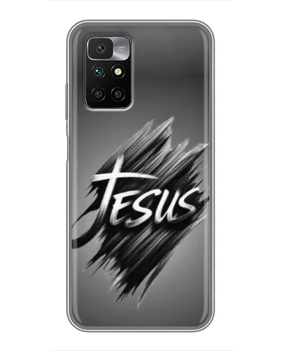 Чехол для Xiaomi Redmi 10 с картинкой «Надпись Jesus Graffiti»