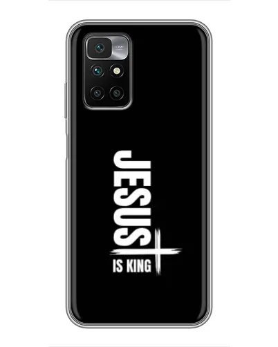 Чехол для Xiaomi Redmi 10 с картинкой «Вертикаль веры Jesus»