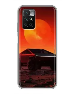 Чохол для Xiaomi Redmi 10 з картинкою «Cybertruck на Марсі»