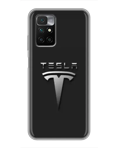 Чехол для Xiaomi Redmi 10 с картинкой «Стальной логотип Tesla» Чехол для Xiaomi Redmi 10 с картинкой «Стальной логотип Tesla»