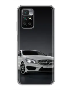 Чохол для Xiaomi Redmi 10 з картинкою «Mercedes AMG GT Silver»