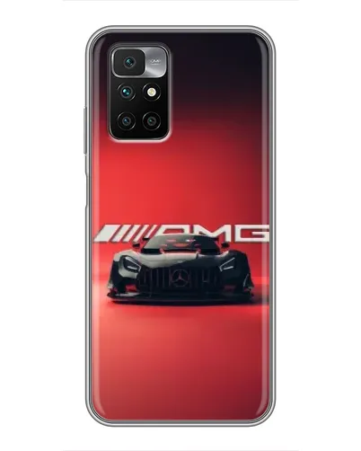 Чехол для Xiaomi Redmi 10 с картинкой «Mercedes AMG — красная линия»