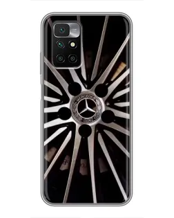 Чехол для Xiaomi Redmi 10 с картинкой «Диск Mercedes»