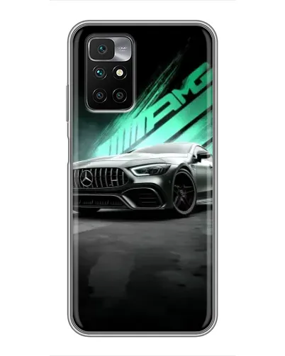 Чехол для Xiaomi Redmi 10 с картинкой «Темный Mercedes AMG»