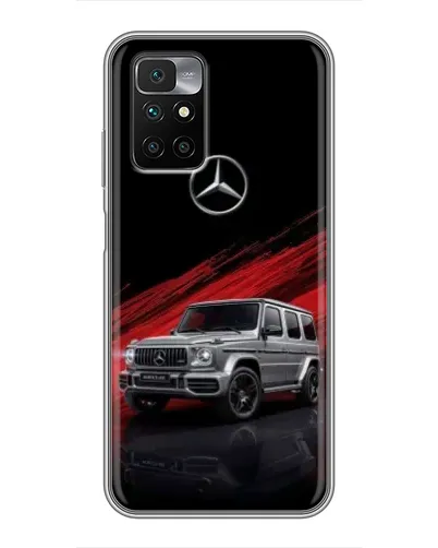 Чехол для Xiaomi Redmi 10 с картинкой «Mercedes G-Class красный»