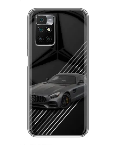 Чехол для Xiaomi Redmi 10 с картинкой «Mercedes AMG — графика»