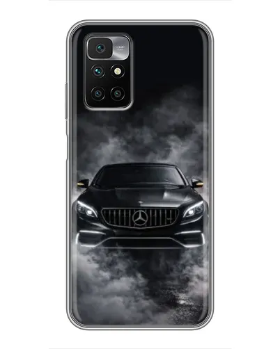 Чехол для Xiaomi Redmi 10 с картинкой «Mercedes в дыму»
