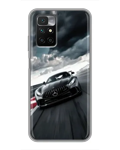 Чехол для Xiaomi Redmi 10 с картинкой «Гоночный Mercedes AMG»