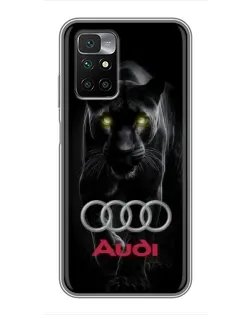 Чохол для Xiaomi Redmi 10 з картинкою «Пантера та Audi» Чохол для Xiaomi Redmi 10 з картинкою «Пантера та Audi»