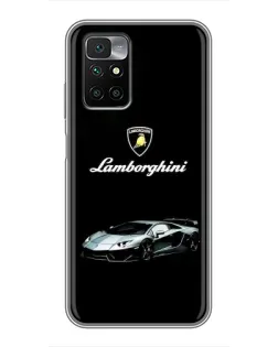 Чехол для Xiaomi Redmi 10 с картинкой «Логотип Lamborghini классика»