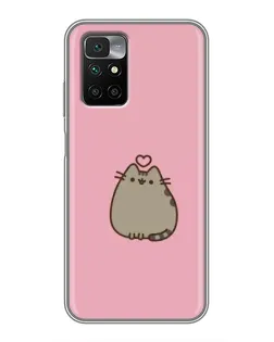 Чохол для Xiaomi Redmi 10 з картинкою «Pusheen серце»