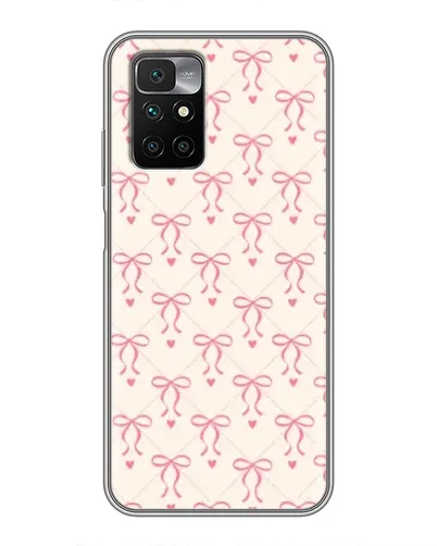 Чехол для Xiaomi Redmi 10 с картинкой «Розовые бантики Coquette»
