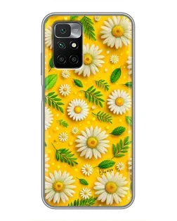 Чехол для Xiaomi Redmi 10 с картинкой «Ромашковое солнце»