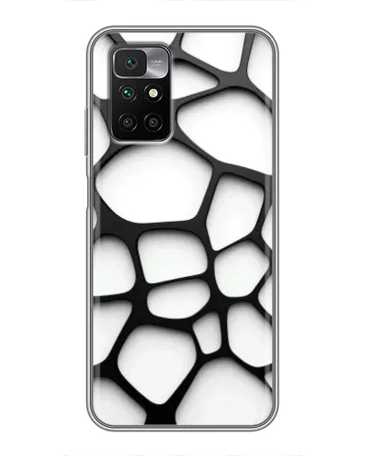 Чехол для Xiaomi Redmi 10 с картинкой «Белая объемная сетка»