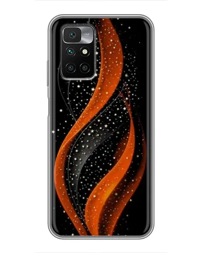 Чехол для Xiaomi Redmi 10 с картинкой «Огненная звездная волна»