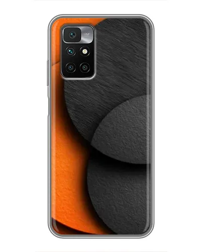 Чехол для Xiaomi Redmi 10 с картинкой «Геометрия оранжевых кругов»
