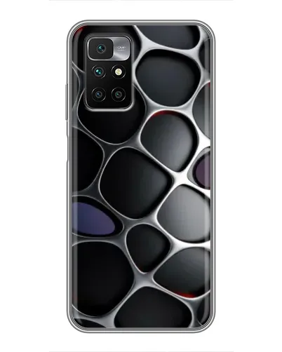 Чехол для Xiaomi Redmi 10 с картинкой «Объемная темная решетка»