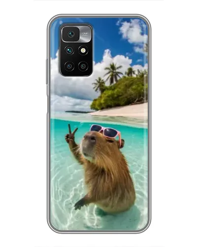 Чехол для Xiaomi Redmi 10 с картинкой «Капибара на море» Чехол для Xiaomi Redmi 10 с картинкой «Капибара на море»