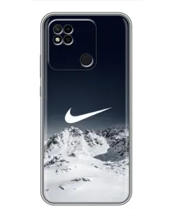 Чехол для Xiaomi Redmi 10A с картинкой «Nike — зимние горы» Чехол для Xiaomi Redmi 10A с картинкой «Nike — зимние горы»