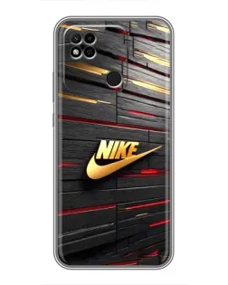 Чехол для Xiaomi Redmi 10A с картинкой «Золотой Nike на металле» Чехол для Xiaomi Redmi 10A с картинкой «Золотой Nike на металле»