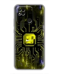 Чехол для Xiaomi Redmi 10A с картинкой «Nike — золотая искра» Чехол для Xiaomi Redmi 10A с картинкой «Nike — золотая искра»