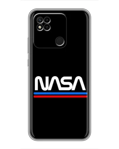 Чехол для Xiaomi Redmi 10A с картинкой «NASA — классика Red Blue»
