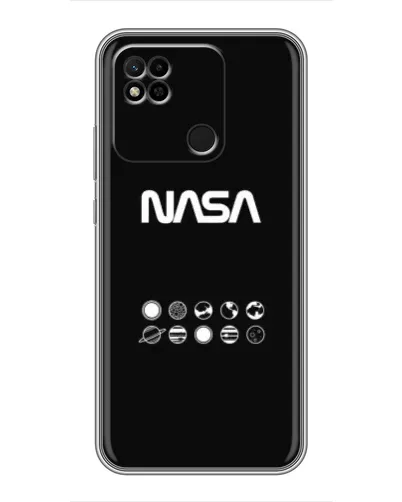 Чехол для Xiaomi Redmi 10A с картинкой «NASA — технический принт»