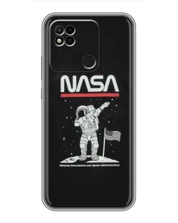 Чехол для Xiaomi Redmi 10A с картинкой «NASA — шагаем по Луне» Чехол для Xiaomi Redmi 10A с картинкой «NASA — шагаем по Луне»