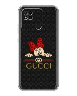 Чохол для Xiaomi Redmi 10A з картинкою «Мінні Маус Gucci — чорний»
