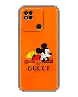 Чохол для Xiaomi Redmi 10A з картинкою «Міккі Маус Gucci — помаранч»