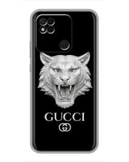 Чохол для Xiaomi Redmi 10A з картинкою «Gucci — срібний лев»