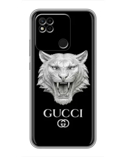 Чехол для Xiaomi Redmi 10A с картинкой «Gucci — серебряный лев» Чехол для Xiaomi Redmi 10A с картинкой «Gucci — серебряный лев»