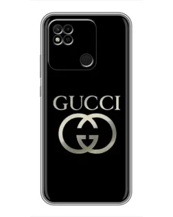 Чохол для Xiaomi Redmi 10A з картинкою «Gucci — золото на чорному»