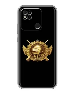 Чехол для Xiaomi Redmi 10A с картинкой «PUBG — оранжевый градиент»
