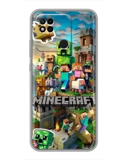 Чехол для Xiaomi Redmi 10A с картинкой «Замок Minecraft»