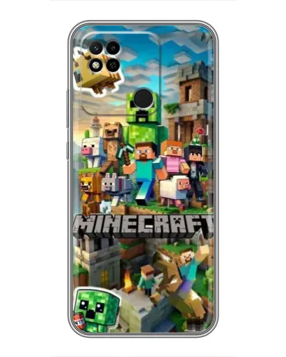 Чехол для Xiaomi Redmi 10A с картинкой «Замок Minecraft»