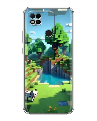 Чехол для Xiaomi Redmi 10A с картинкой «Minecraft летний день»
