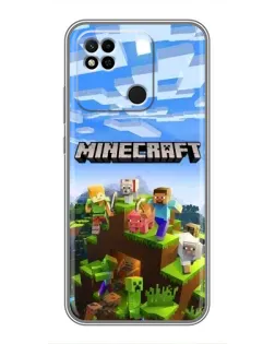 Чехол для Xiaomi Redmi 10A с картинкой «Minecraft классический мир»