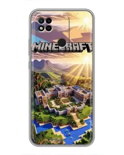 Чехол для Xiaomi Redmi 10A с картинкой «Minecraft панорама»