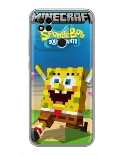 Чехол для Xiaomi Redmi 10A с картинкой «Губка Боб Minecraft» Чехол для Xiaomi Redmi 10A с картинкой «Губка Боб Minecraft»