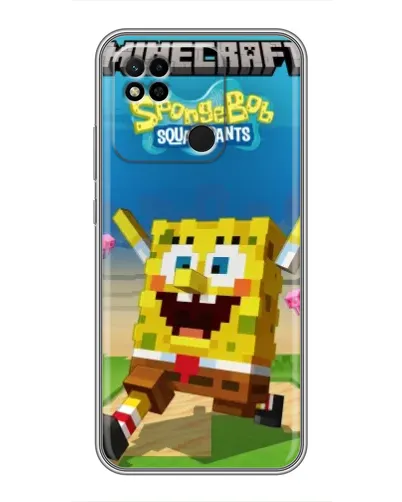 Чехол для Xiaomi Redmi 10A с картинкой «Губка Боб Minecraft» Чехол для Xiaomi Redmi 10A с картинкой «Губка Боб Minecraft»