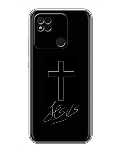 Чехол для Xiaomi Redmi 10A с картинкой «Графический крест Jesus» Чехол для Xiaomi Redmi 10A с картинкой «Графический крест Jesus»
