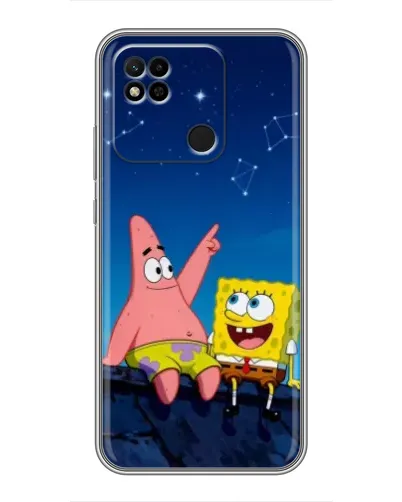 Чехол для Xiaomi Redmi 10A с картинкой «Губка Боб и Патрик ночью» Чехол для Xiaomi Redmi 10A с картинкой «Губка Боб и Патрик ночью»