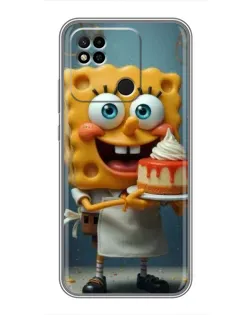 Чехол для Xiaomi Redmi 10A с картинкой «Повар Спанч Боб»