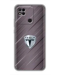 Чехол для Xiaomi Redmi 10A с картинкой «Металлическая текстура Tesla» Чехол для Xiaomi Redmi 10A с картинкой «Металлическая текстура Tesla»