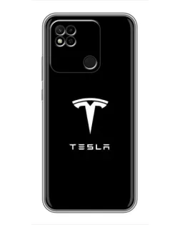 Чехол для Xiaomi Redmi 10A с картинкой «Tesla White Logo» Чехол для Xiaomi Redmi 10A с картинкой «Tesla White Logo»