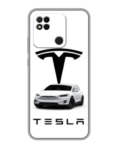 Чехол для Xiaomi Redmi 10A с картинкой «Tesla White Style»