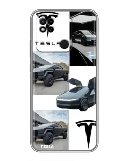 Чехол для Xiaomi Redmi 10A с картинкой «Коллаж Cybertruck Tesla» Чехол для Xiaomi Redmi 10A с картинкой «Коллаж Cybertruck Tesla»